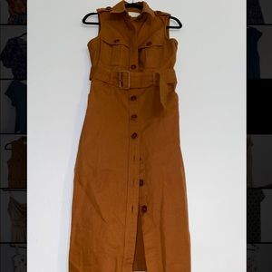 Rustic Orange Midi Dress